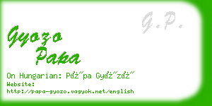 gyozo papa business card